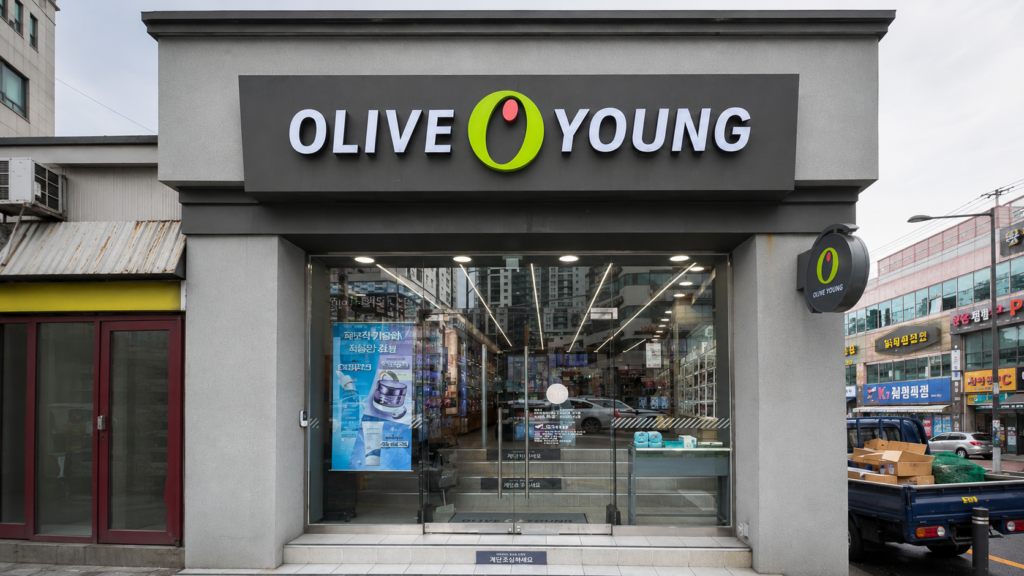 Korean skincare and beauty products from Olive Young