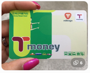 T-Money transportation card in South Korea